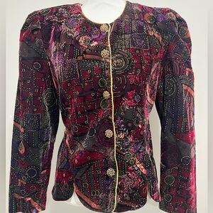 Vintage 1980s ‘Another Thyme’ Metallic Sparkled Velvet Jacket